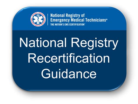 national registry recert by exam